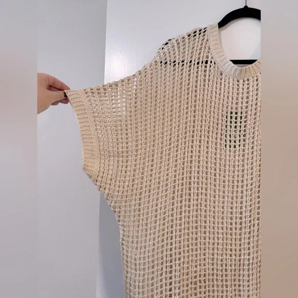 NWT Beige Knit Women's pull over sweater size xxl coastal - Picture 4 of 6